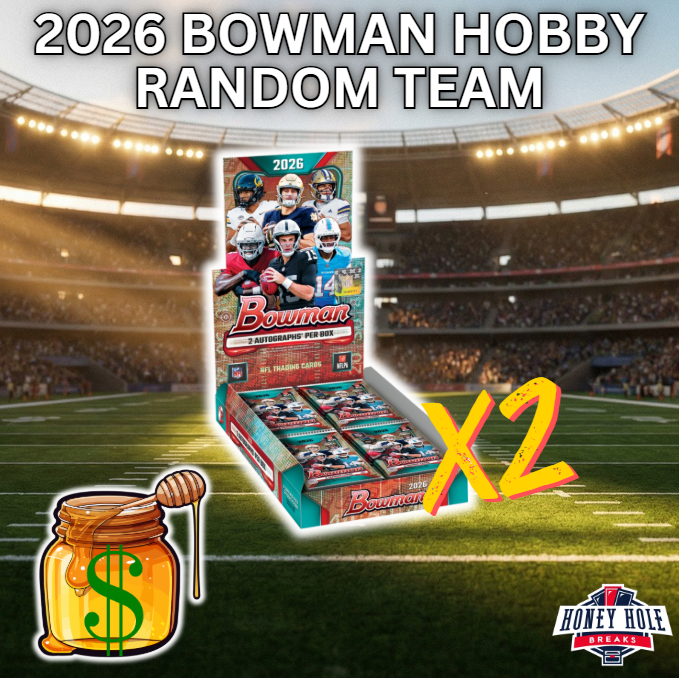 2x 2026 Bowman Football Hobby -  RANDOM TEAM Break #2195