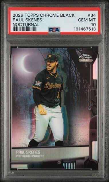 2026 Topps Chrome Black Paul Skenes Nocturnal PSA 10