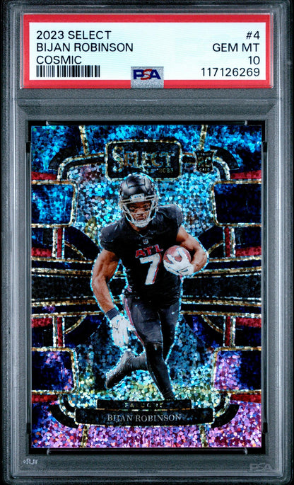 2023 PANINI SELECT 4 BIJAN ROBINSON COSMIC PSA 10