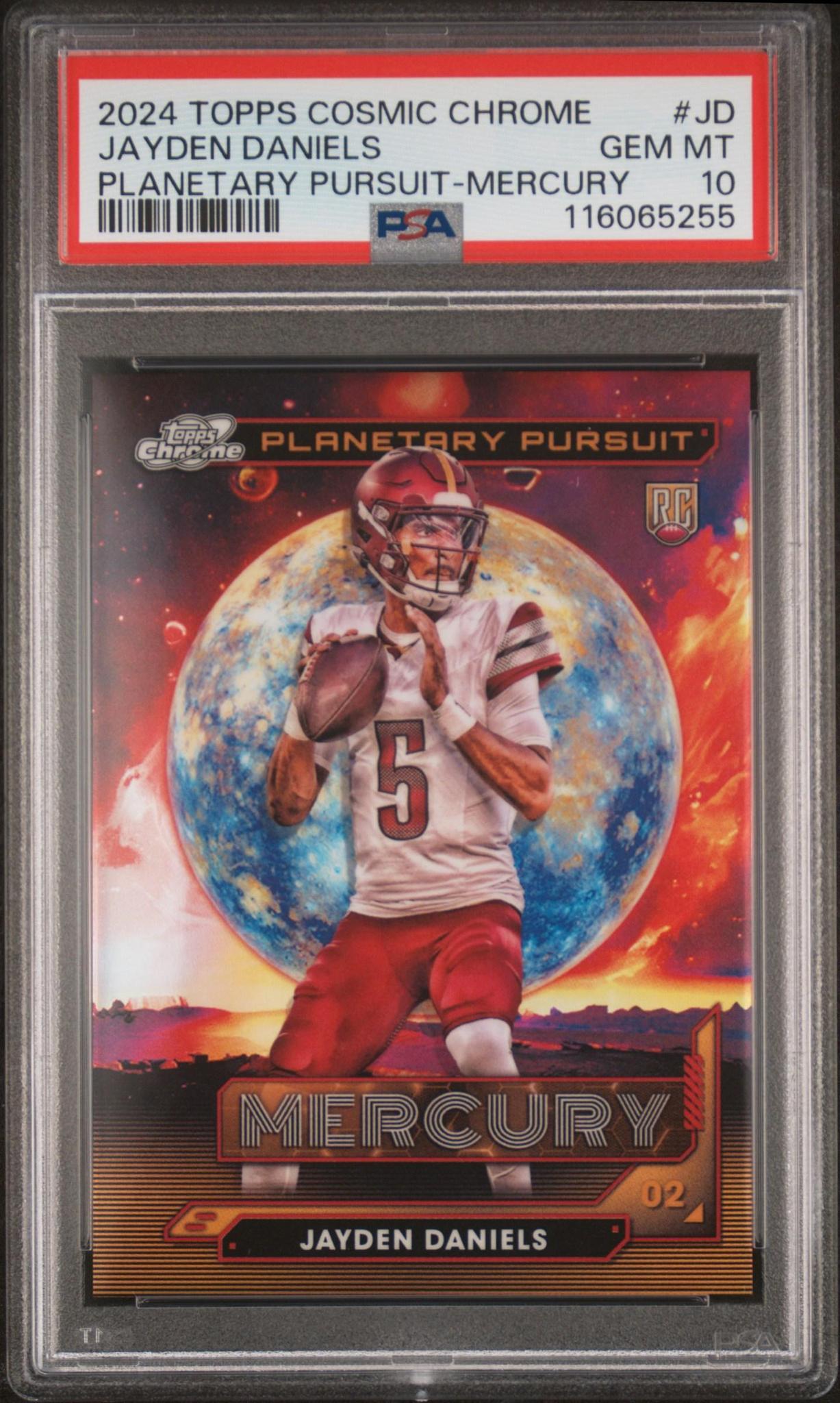 2024 TOPPS COSMIC CHROME PLANETARY PURSUIT JD JAYDEN DANIELS MERCURY PSA 10