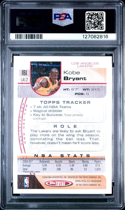 2005 Topps Total 181 Kobe Bryant PSA 10