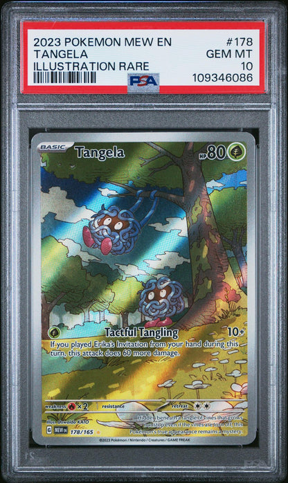 2023 Pokemon Mew Tangela Illustration Rare 178/165 PSA 10
