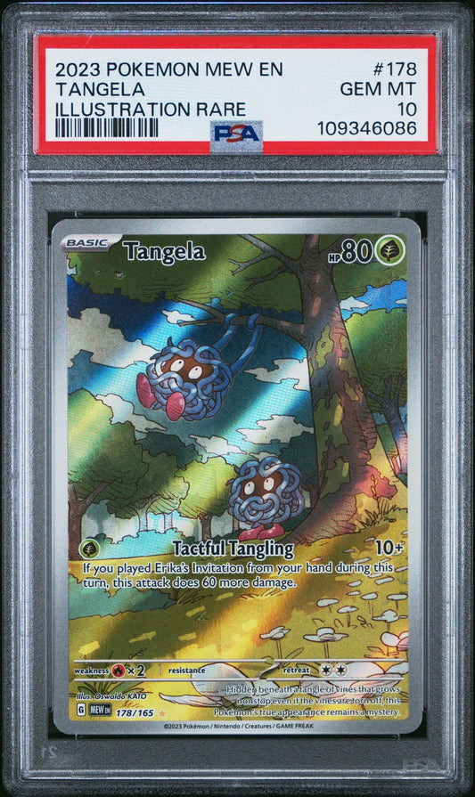 2023 Pokemon Mew Tangela Illustration Rare 178/165 PSA 10
