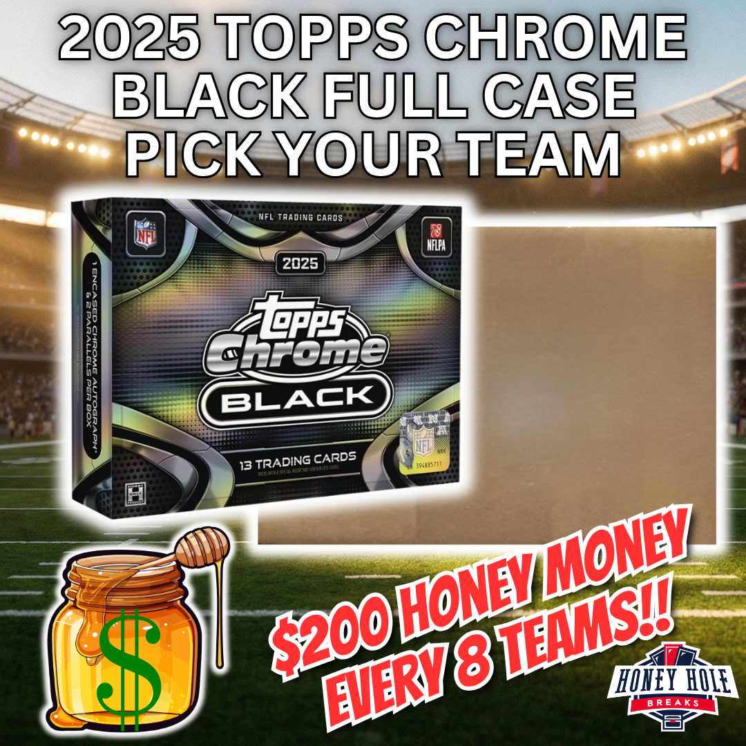 FULL CASE 2025 Topps Chrome Black Football Hobby (12 Boxes) - Pick Your Team Break #1854