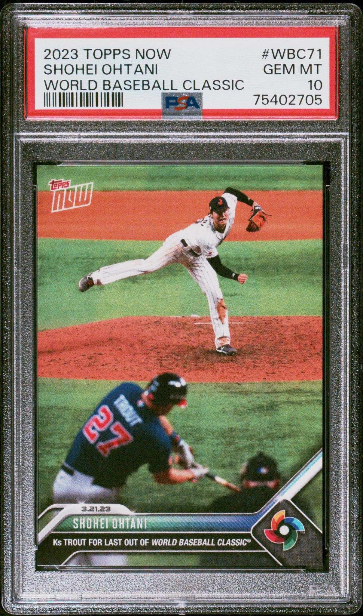 2023 Topps Now World Baseball Classic #WBC71 Shohei Ohtani PSA 10