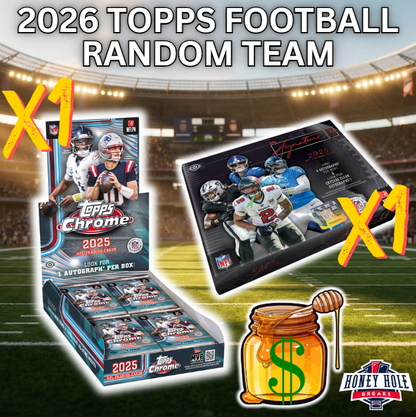 1x 2025 Topps Chrome Football Hobby, 1x 2025 Topps Signature Class Jumbo -  RANDOM TEAM Break #2113