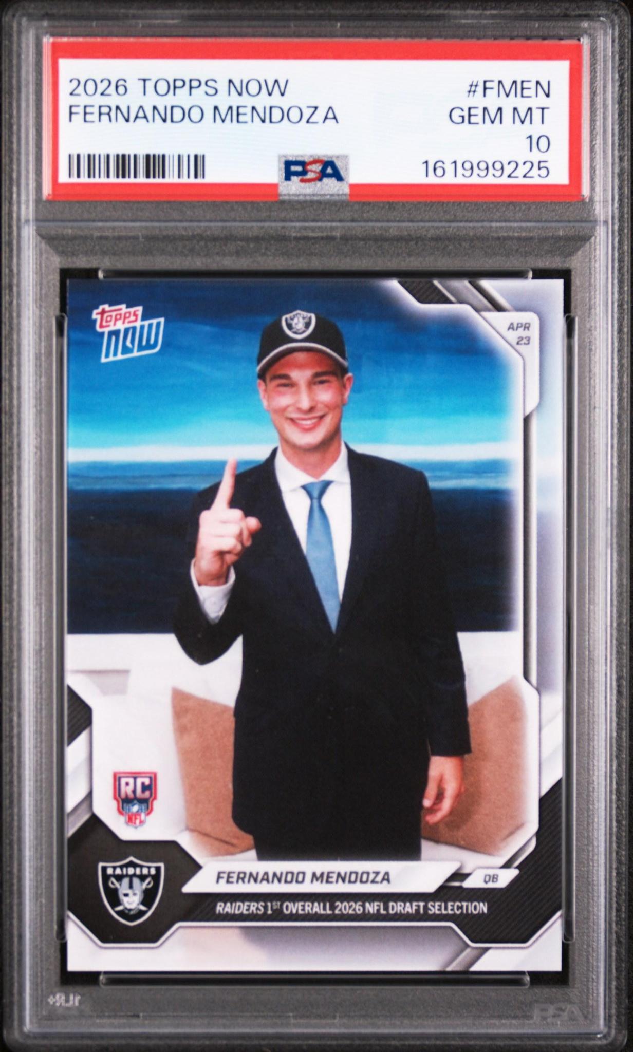 2026 TOPPS NOW FMEN - FERNANDO MENDOZA PSA 10
