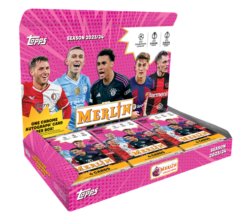 2023/24 Topps UEFA Club Competitions Merlin Chrome Soccer Hobby Box