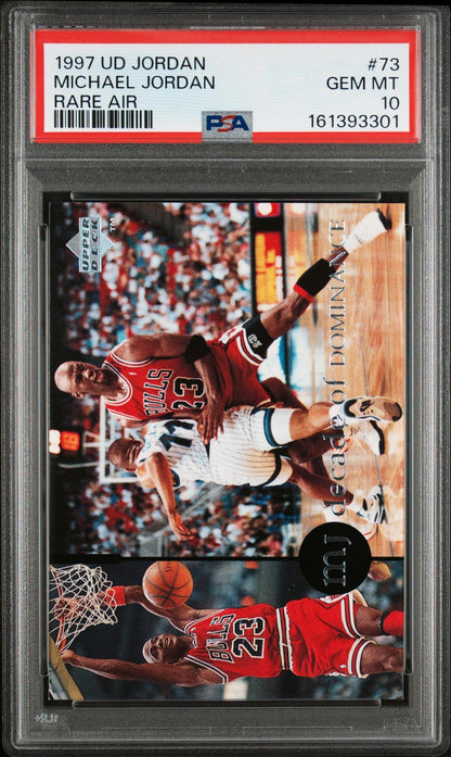 1997 UPPER DECK MJ RARE AIR 73 MICHAEL JORDAN PSA 10