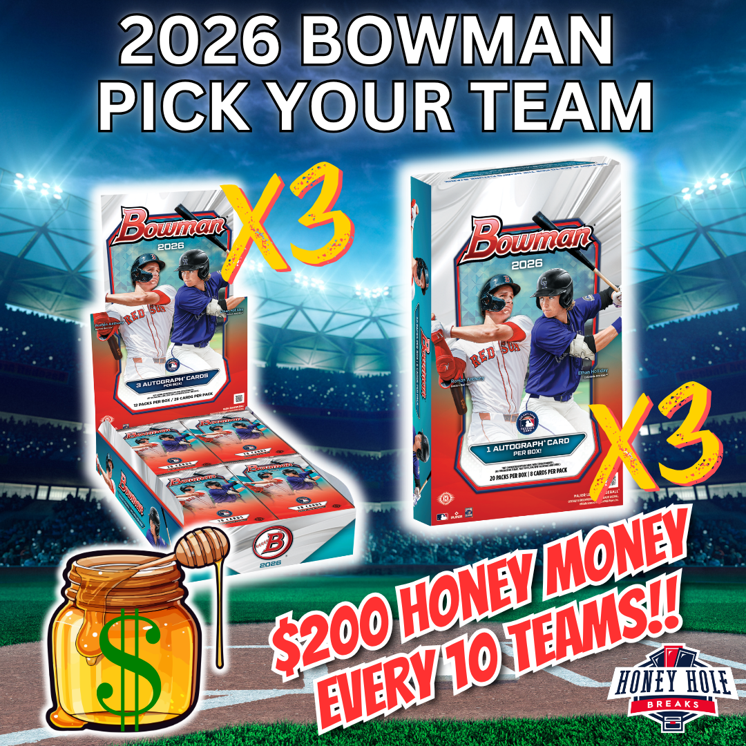 3x '26 Bowman Baseball Jumbo, 3x '26 Bowman Baseball Hobby - PICK YOUR TEAM Break #1756