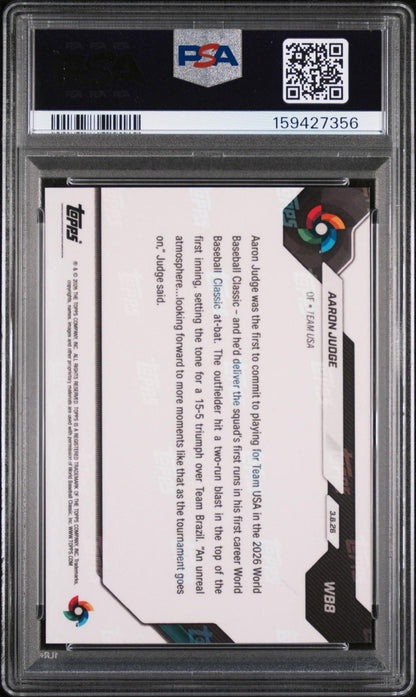 2026 Topps Now World Baseball Classic WB8 Aaron Judge PSA 10