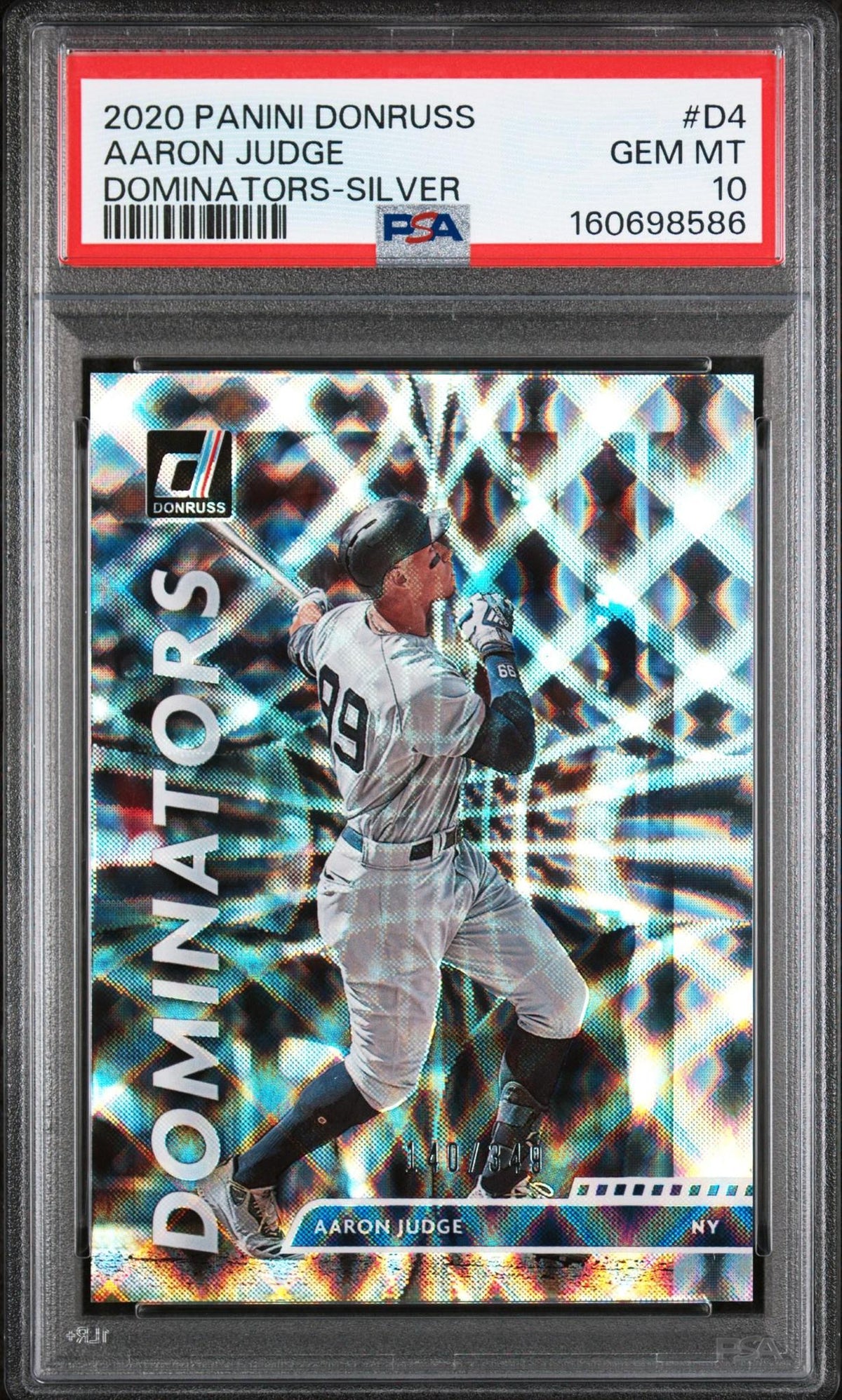 2020 Panini Donruss Dominators D4 Aaron Judge Silver PSA 10