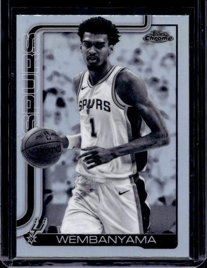 2025-26 Topps Chrome #221 Victor Wembanyama Negative Refractor