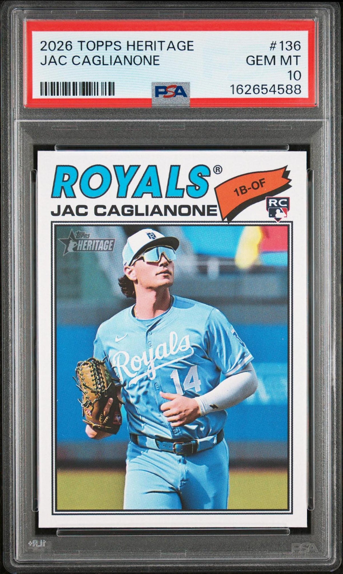 2026 TOPPS HERITAGE #136 JAC CAGLIANONE PSA 10
