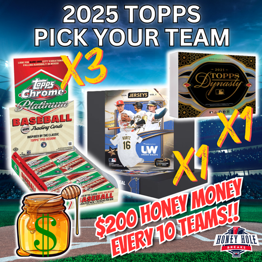 1x '25 Topps Dynasty Baseball Hobby, 3x '25 Topps Chrome Platinum Baseball Hobby, 1x '26 Under Wraps Mystery Autographed Baseball Jersey - PICK YOUR TEAM Break #1832