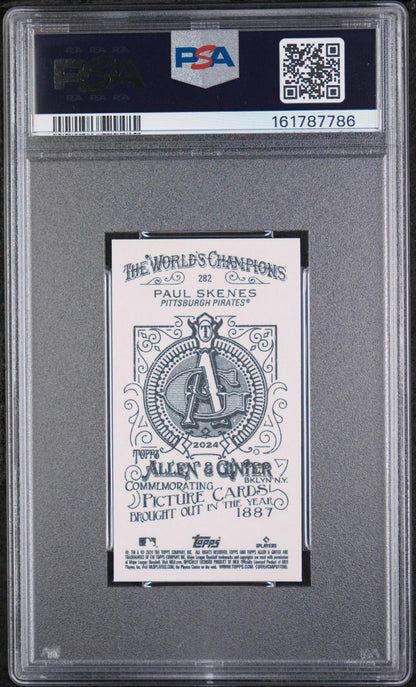 2024 TOPPS ALLEN & GINTER 282 - PAUL SKENES MINI-ALLEN & GINTER BACK PSA 10