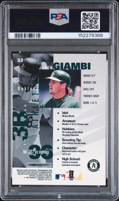 1997 Pinnacle Inside #32 Jason Giambi PSA Authentic