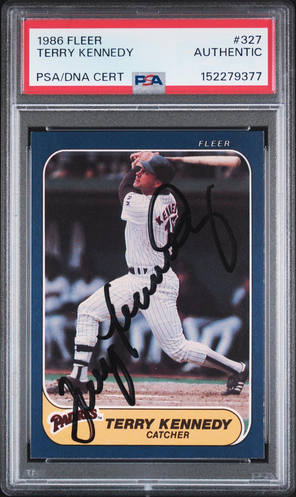 1986 Fleer #327 Terry Kennedy PSA Authentic
