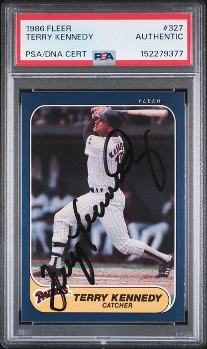 1986 Fleer #327 Terry Kennedy PSA Authentic