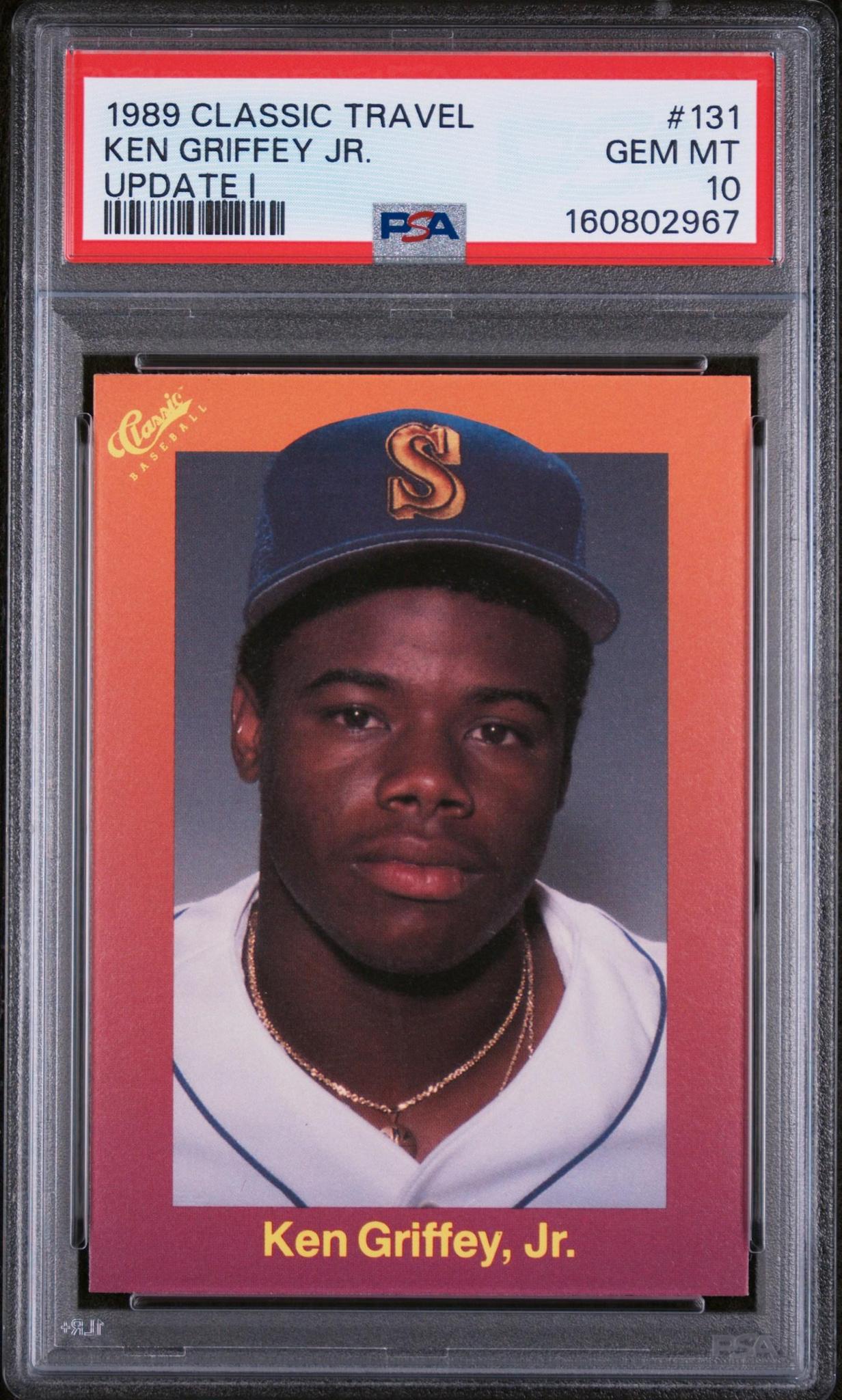 1989 CLASSIC TRAVEL UPDATE I 131 KEN GRIFFEY JR. PSA 10