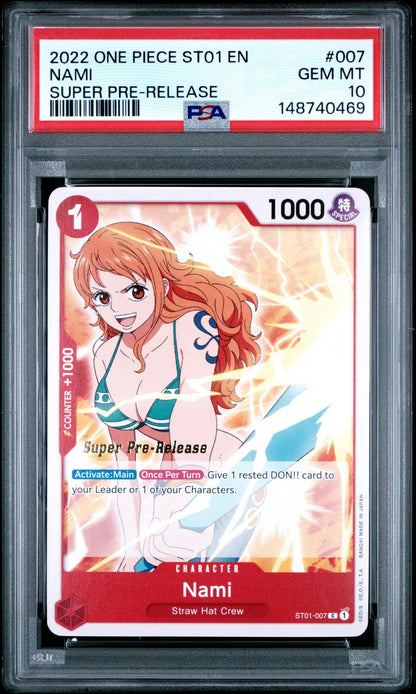 2022 One Piece ST01 Nami #007 PSA 10