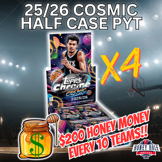 HALF CASE 2025/26 Topps Cosmic Chrome Basketball Hobby (4 Boxes) - Pick Your Team Break #1672