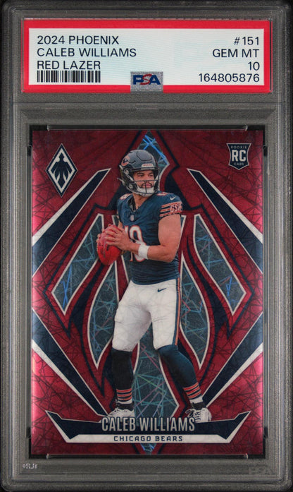 2024 PANINI PHOENIX 151 CALEB WILLIAMS RED LAZER