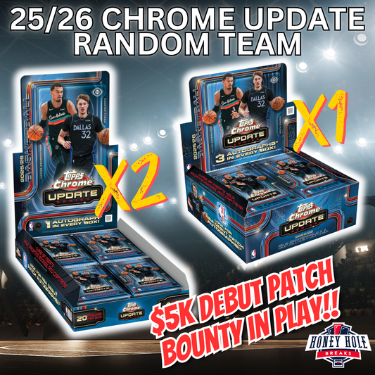 2x 2025/26 Topps Chrome Update Basketball Hobby, 1x 2025/26 Topps Chrome Update Basketball Jumbo -  RANDOM TEAM Break #1945