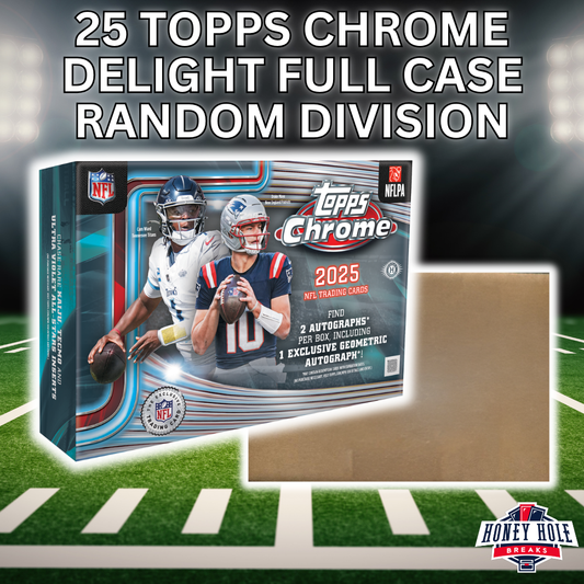 FULL CASE 2025 Topps Chrome Football Delight (6 Boxes) - RANDOM DIVISION Break #1639