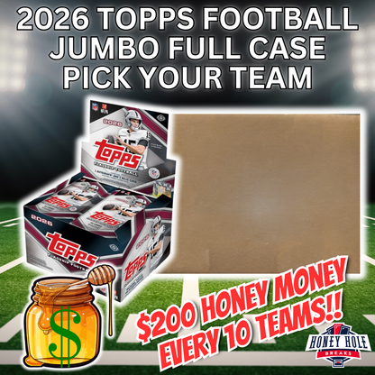 FULL CASE (6x) 2026 Topps Football Jumbo - Pick Your Team Break #2021