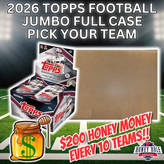 FULL CASE (6x) 2026 Topps Football Jumbo - Pick Your Team Break #2021