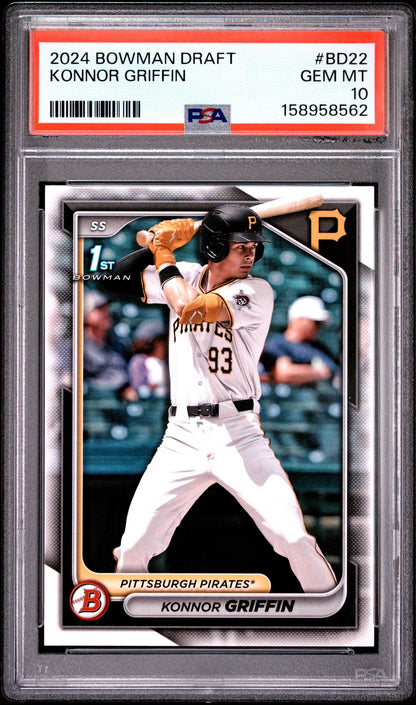 2024 BOWMAN DRAFT BD22 KONNOR GRIFFIN PSA 10