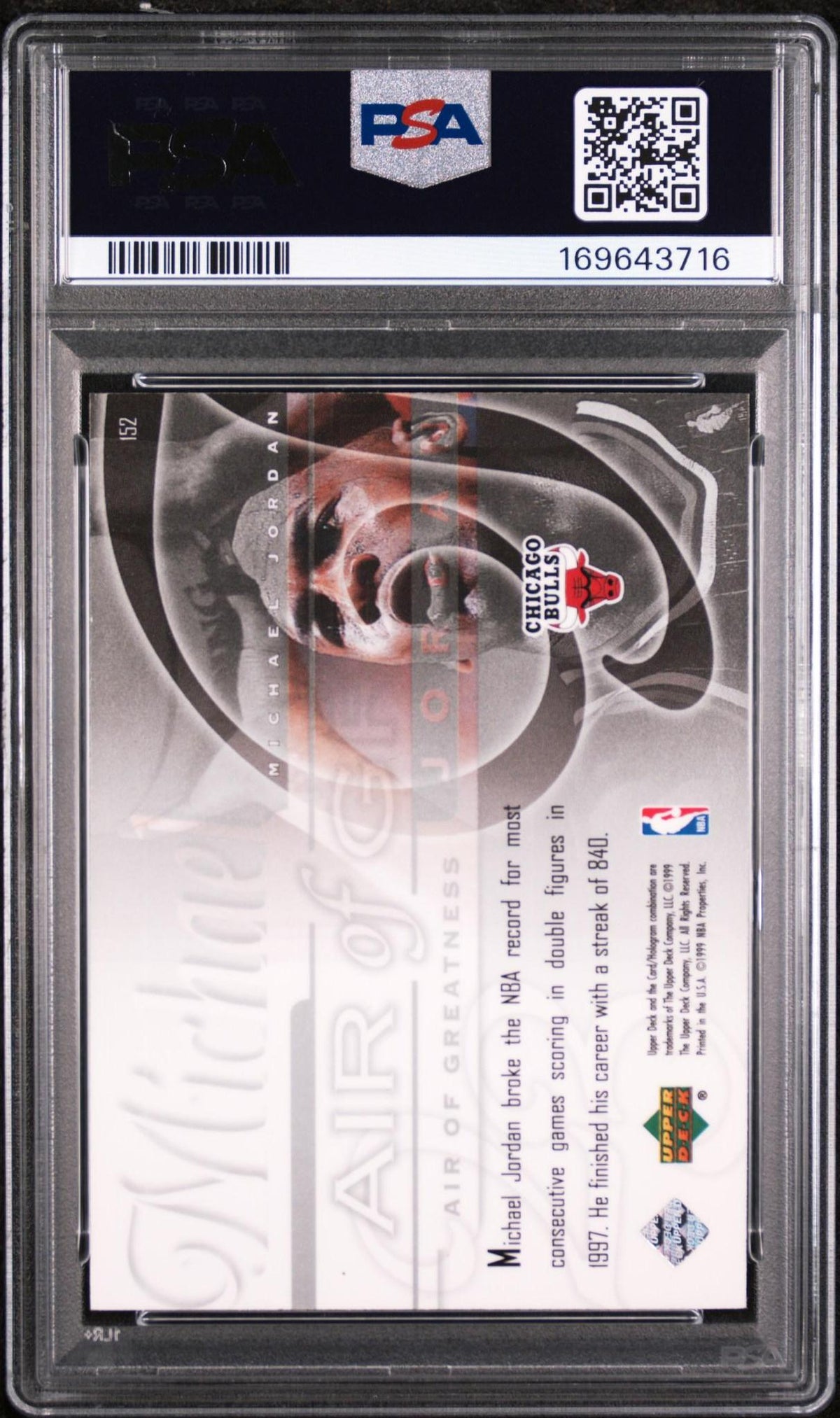 1999 UPPER DECK 152 MICHAEL JORDAN