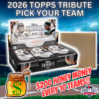FULL CASE (4x) 2026 Topps Tribute Baseball Hobby - PICK YOUR TEAM Break #1936