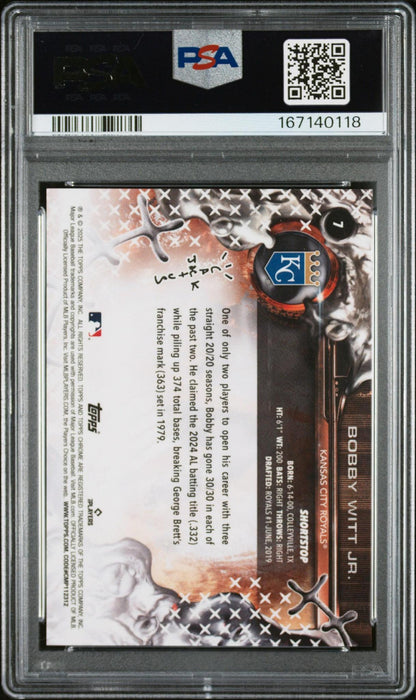 2025 TOPPS CHROME X CACTUS JACK 7 BOBBY WITT JR. PSA 10