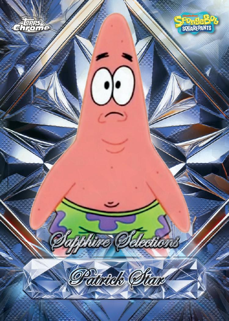 2025 Topps Chrome Spongebob Squarepants 25th Anniversary Sapphire