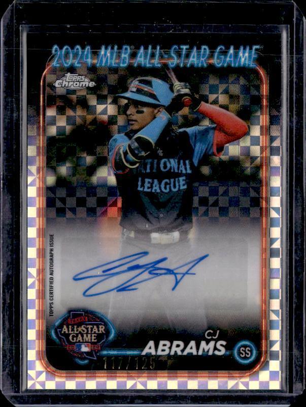 2024 Topps Chrome Update #ASGCA-CA CJ Abrams 2024 All-Star Game Chrome Autographs X-Fractors #/125