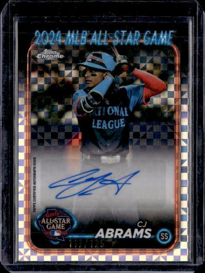 2024 Topps Chrome Update #ASGCA-CA CJ Abrams 2024 All-Star Game Chrome Autographs X-Fractors #/125