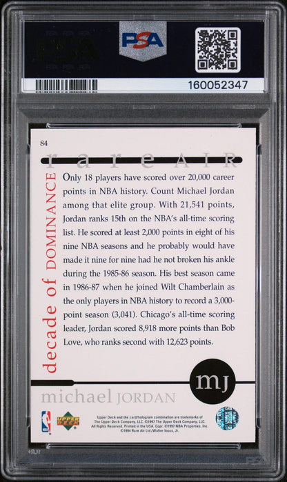 1997 UPPER DECK MJ RARE AIR 84 MICHAEL JORDAN PSA 10