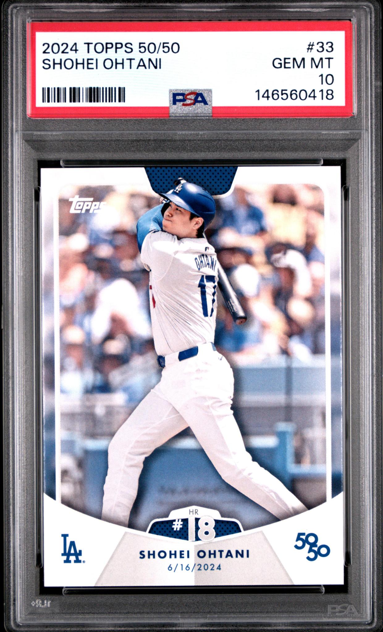 2024 Topps 50/50 Shohei Ohtani #33 PSA 10