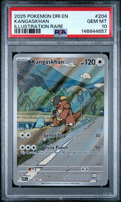 2025 Pokemon Kangaskhan #204/182 Illustration Rare PSA 10