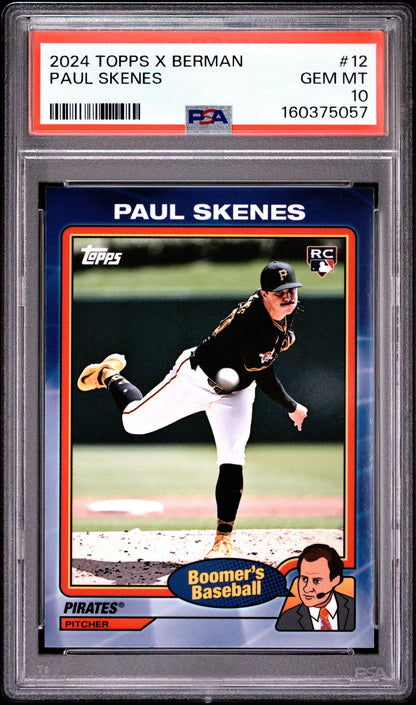 2024 TOPPS X CHRIS BERMAN: BOOMER'S BASEBALL 12 PAUL SKENES PSA 10