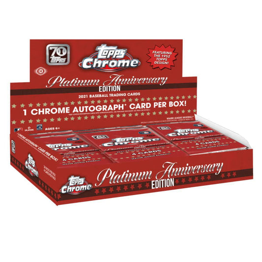 2021 Topps Chrome Platinum Anniversary Baseball Hobby Box