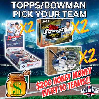2x '26 Topps Finest Baseball Delight, 2x '25 Bowman's Best Baseball Hobby, 2x '25 Topps Museum Collection Baseball Hobby - PICK YOUR TEAM Break #2055