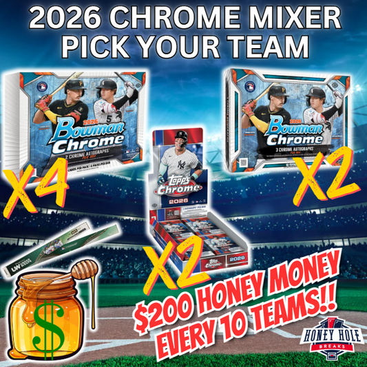 2x 2026 Bowman Chrome Baseball Delight, 4x 2026 Bowman Chrome Baseball Hobby , 2x 2026 Topps Chrome Baseball Hobby - PICK YOUR TEAM Break #2232