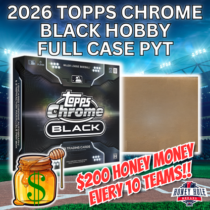FULL CASE 2026 Topps Chrome Black Baseball Hobby (12 Boxes) - PICK YOUR TEAM Break #1703
