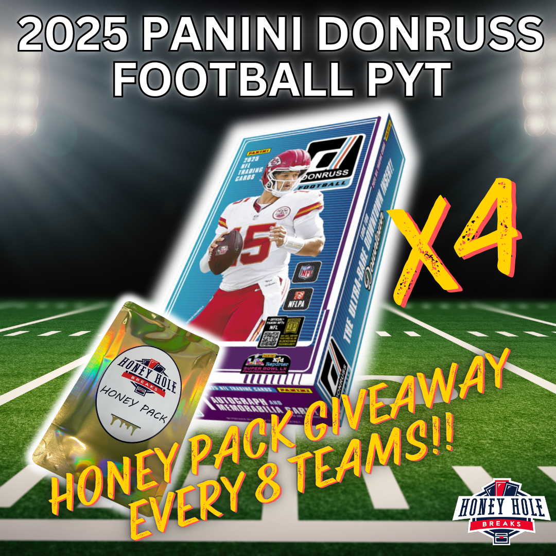 4x 2025 Panini Donruss Football Hobby w/ HONEY PACKS - PICK YOUR TEAM Break #1369
