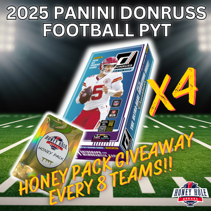 4x 2025 Panini Donruss Football Hobby w/ HONEY PACKS - PICK YOUR TEAM Break #1369
