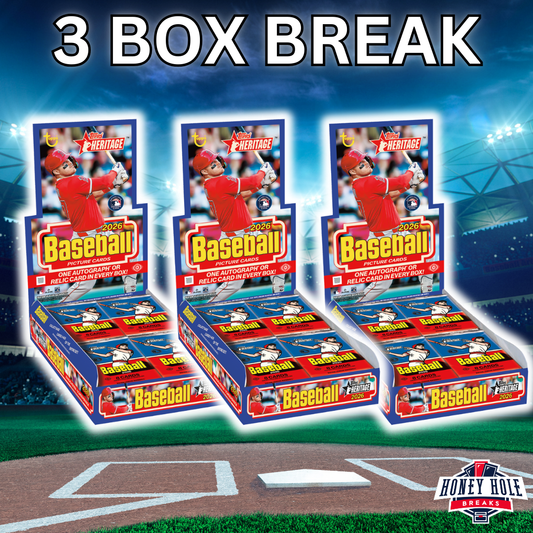 $20 3 Box 2026 Topps Heritage Baseball Hobby -  RANDOM TEAM Break #1565