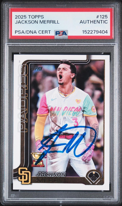 2025 Topps 125 Jackson Merrill PSA Authentic